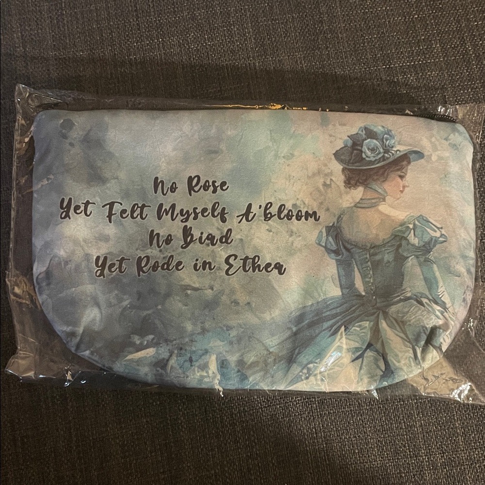 Source Unknown Vintage Blue Lady Pouch